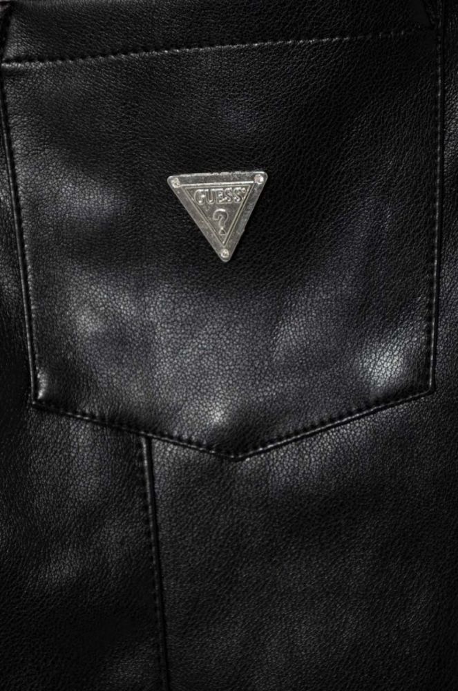 Дитячі штани Guess колір чорний однотонні (3642263) фото 3
