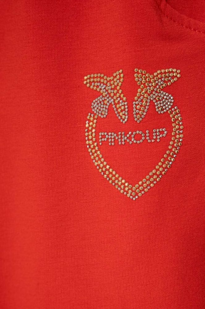 Дитячі спортивні штани Pinko Up колір червоний з принтом фото 3