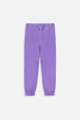 Дитячі спортивні штани Coccodrillo колір фіолетовий з аплікацією
