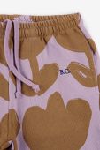 Дитячі бавовняні штани Bobo Choses колір фіолетовий візерунок