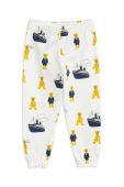 Дитячі бавовняні штани Mini Rodini колір білий візерунок (3269205)