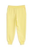 Дитячі бавовняні штани Mini Rodini колір жовтий з принтом