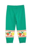 Дитячі бавовняні штани Mini Rodini колір зелений з принтом