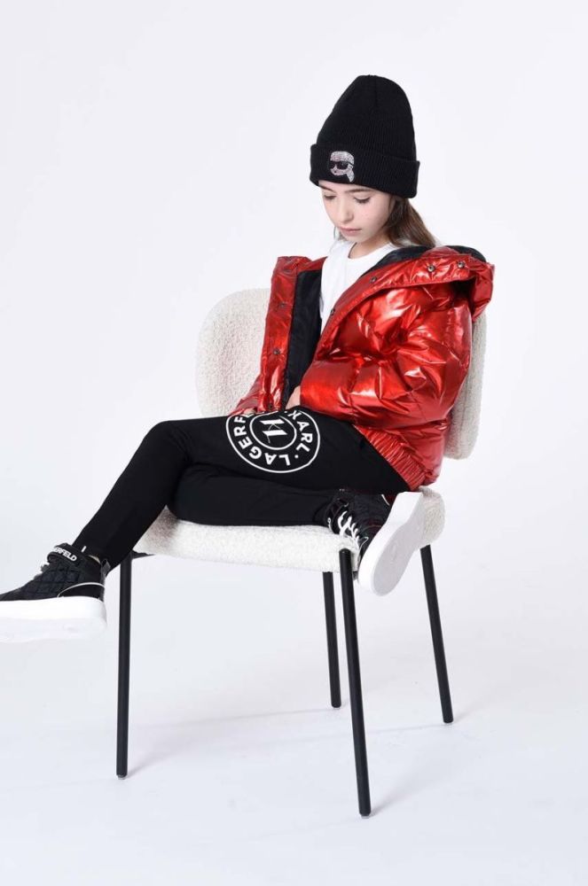 Дитячі спортивні штани Karl Lagerfeld колір чорний з принтом (3421719) фото 4