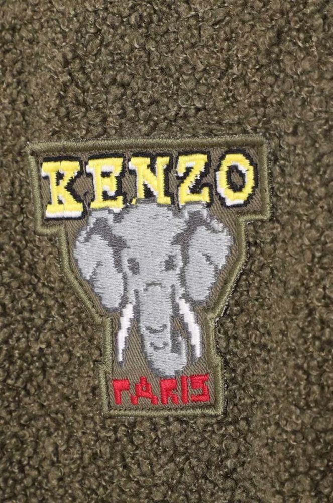 Дитячі спортивні штани Kenzo Kids колір зелений з аплікацією (3443279) фото 3