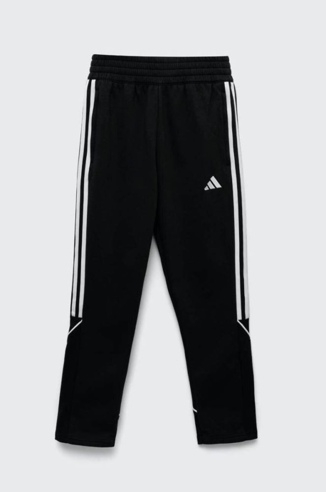 Дитячі спортивні штани adidas Performance TIRO23L SW PNTY колір чорний з аплікацією фото 2