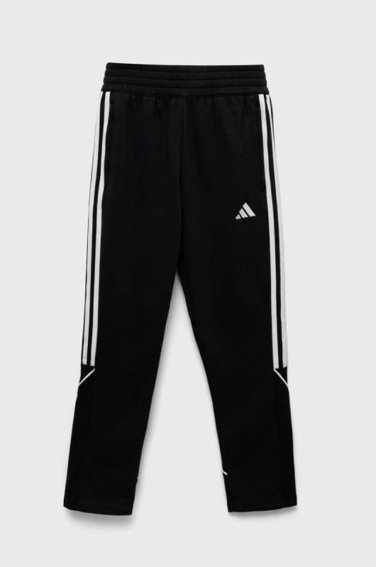 Дитячі спортивні штани adidas Performance TIRO23L SW PNTY колір чорний з аплікацією фото 2