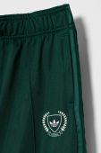 Дитячі спортивні штани adidas Originals колір зелений з аплікацією (3383923)