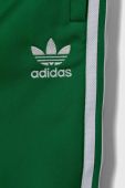 Дитячі спортивні штани adidas Originals колір зелений з аплікацією (3381831)