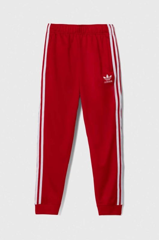 Дитячі спортивні штани adidas Originals колір червоний візерунок фото 2