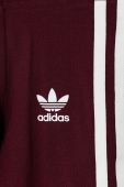 Дитячі легінси adidas Originals колір бордовий з аплікацією