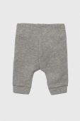 Бавовняні штани для немовлят United Colors of Benetton колір сірий однотонні