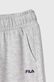 Дитячі спортивні штани Fila BIEDERBACH колір сірий однотонні