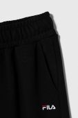 Дитячі спортивні штани Fila BIEDERBACH колір чорний однотонні