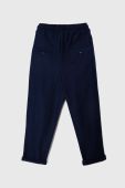 Дитячі бавовняні штани United Colors of Benetton колір синій однотонні (3497543)