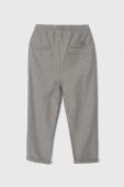 Дитячі бавовняні штани United Colors of Benetton колір сірий однотонні (3497551)