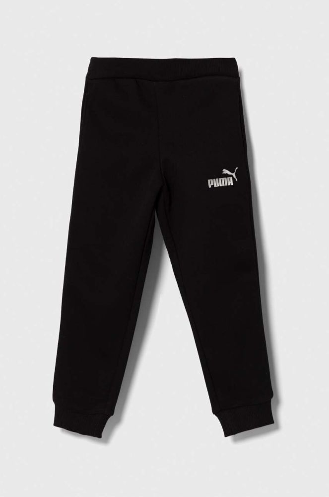 Дитячі спортивні штани Puma ESS+ Sweatpants FL cl G колір чорний однотонні