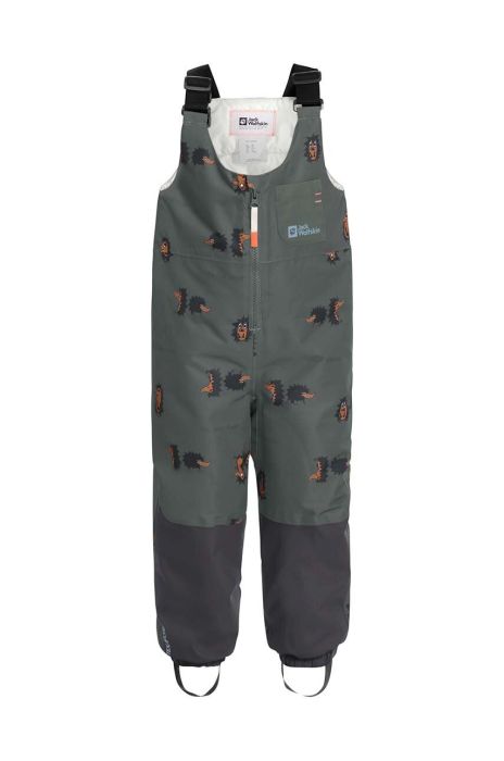 Дитячі штани для зимових видів спорту Jack Wolfskin GLEEL 2L INS PRINT BIB колір сірий