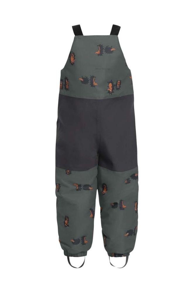 Дитячі штани для зимових видів спорту Jack Wolfskin GLEEL 2L INS PRINT BIB колір сірий фото 2