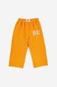 Дитячі бавовняні штани Bobo Choses колір помаранчевий з принтом