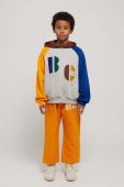Дитячі бавовняні штани Bobo Choses колір помаранчевий з принтом