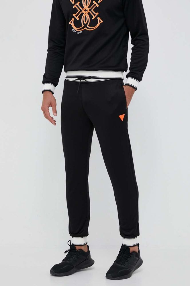 Спортивні штани Guess колір чорний однотонні (3332958)