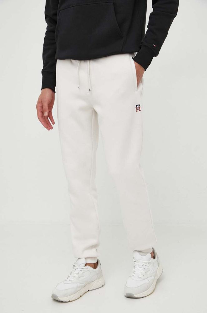 Спортивні штани Tommy Hilfiger колір бежевий однотонні (3257087)