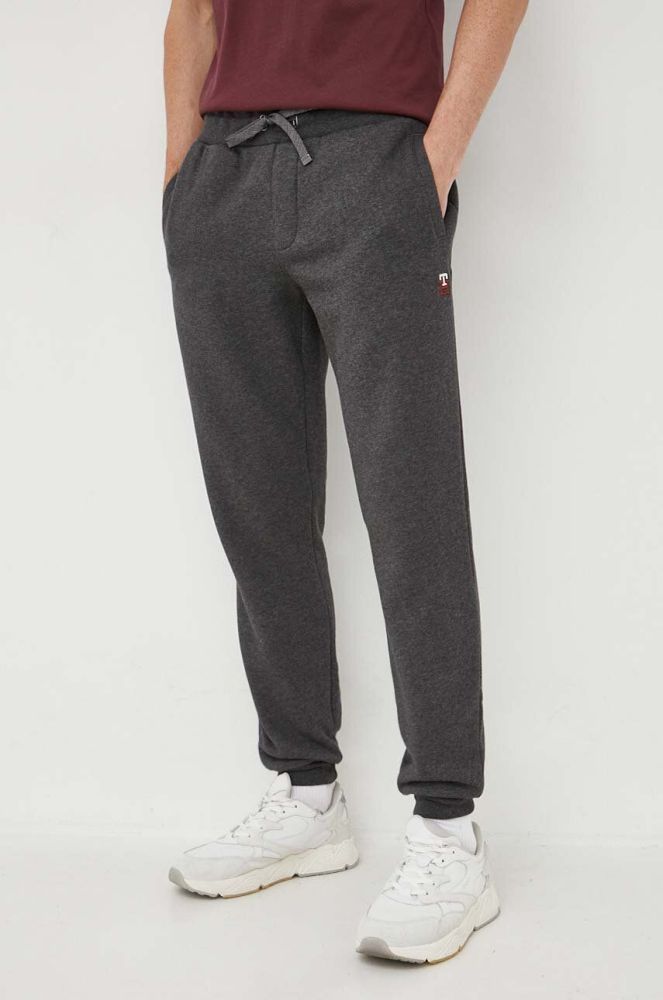 Спортивні штани Tommy Hilfiger колір сірий однотонні