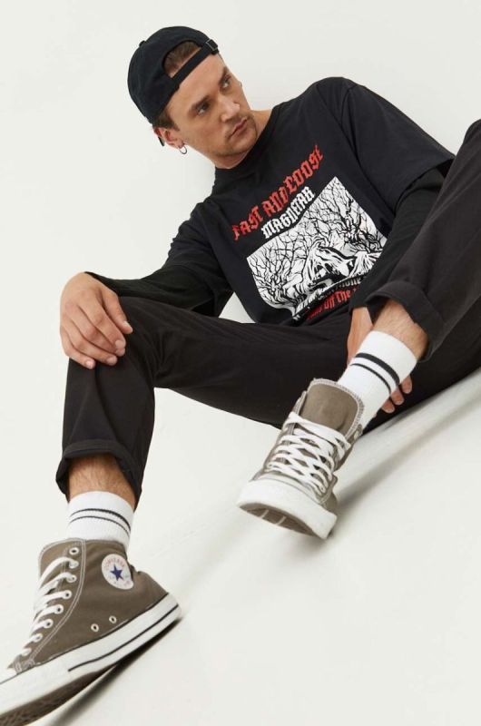Штани Tommy Jeans чоловічі колір чорний фасон chinos фото 2