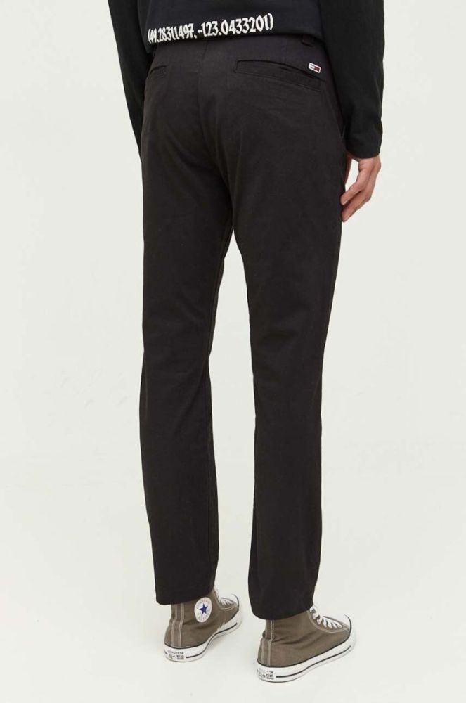 Штани Tommy Jeans чоловічі колір чорний фасон chinos фото 3