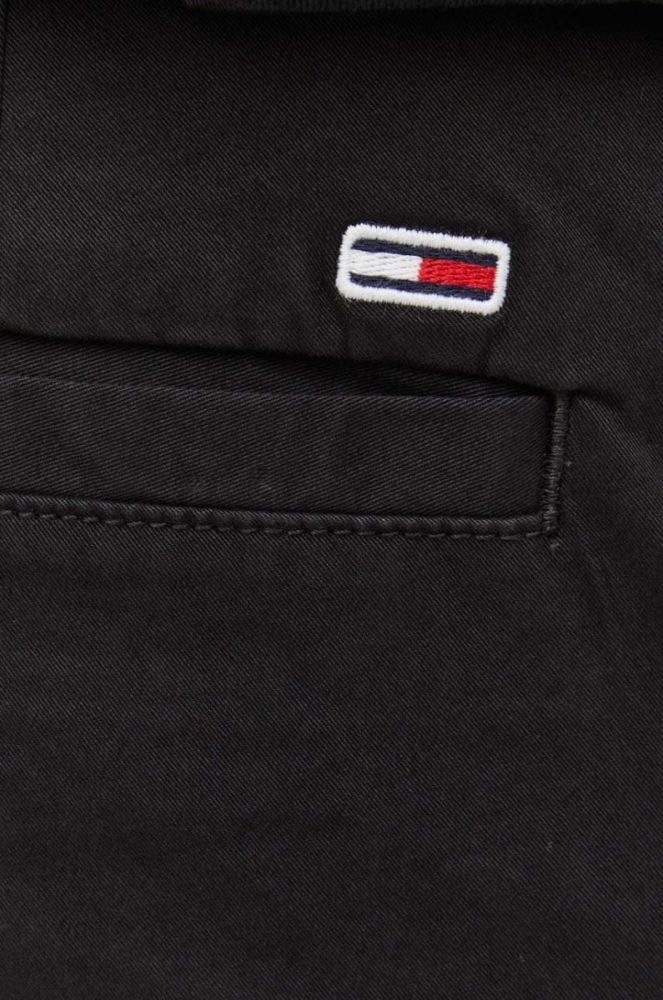 Штани Tommy Jeans чоловічі колір чорний фасон chinos фото 4