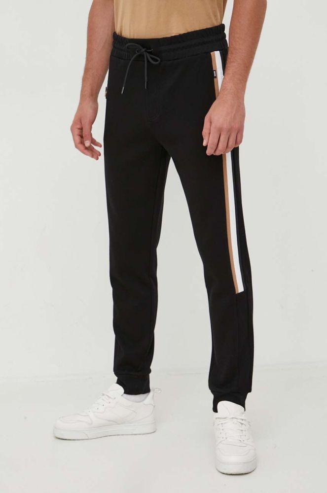 Спортивні штани BOSS колір чорний з аплікацією (3360439)