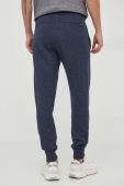 Штани з домішкою вовни BOSS меланж колір темно-синій