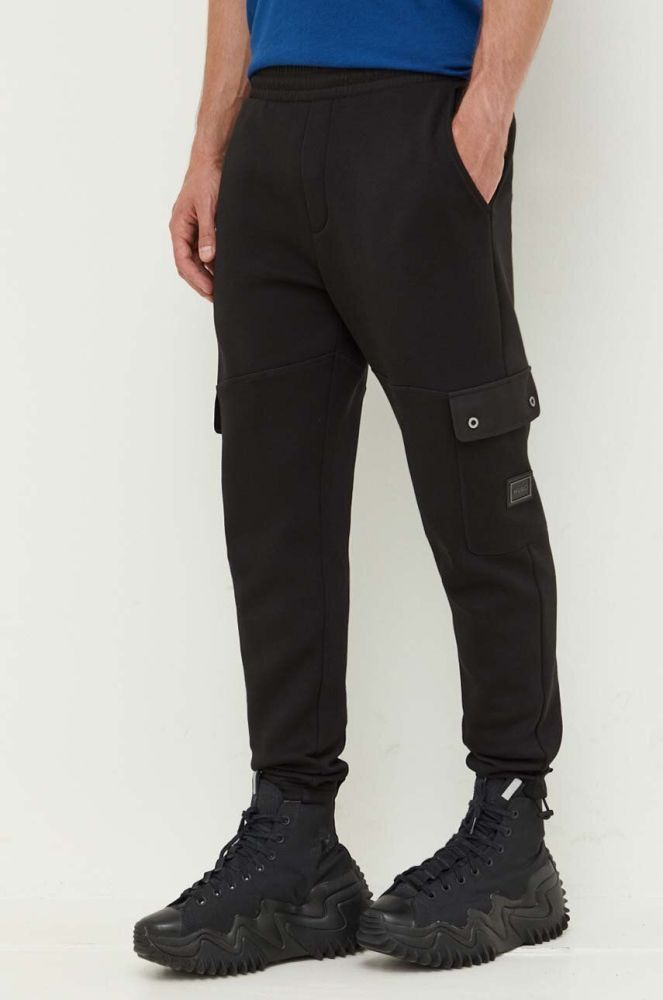 Спортивні штани HUGO колір чорний однотонні (3451139)
