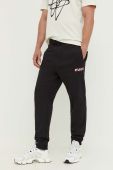Спортивні штани HUGO колір чорний з принтом