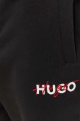 Спортивні штани HUGO колір чорний з принтом
