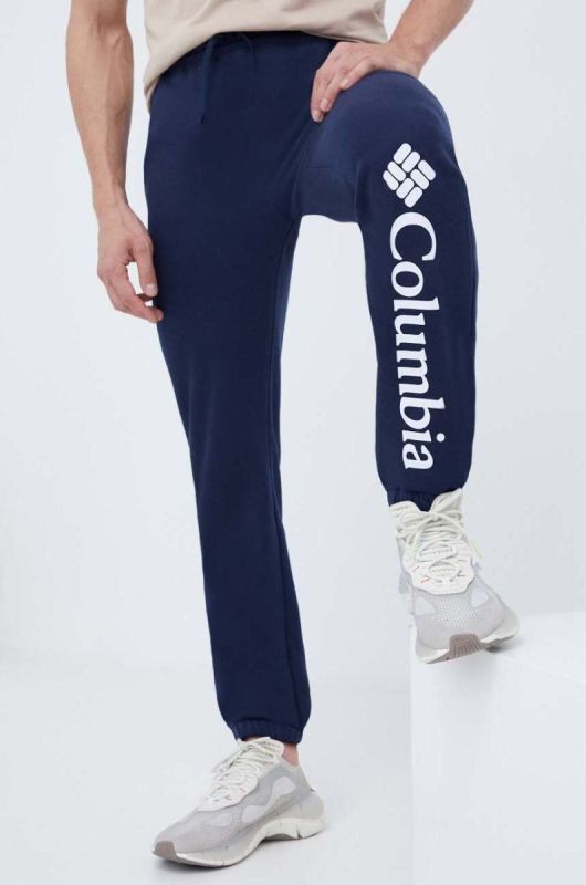 Спортивні штани Columbia колір синій з принтом фото 2