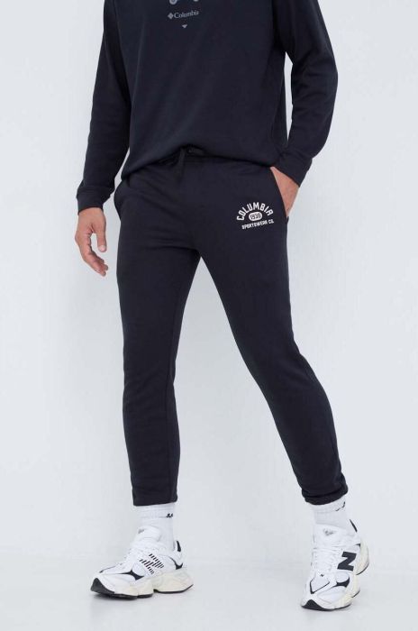 Спортивні штани Columbia колір чорний з принтом (3486583)