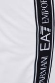 Бавовняні спортивні штани EA7 Emporio Armani колір білий з принтом