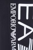 Бавовняні спортивні штани EA7 Emporio Armani колір чорний з принтом (3551284)