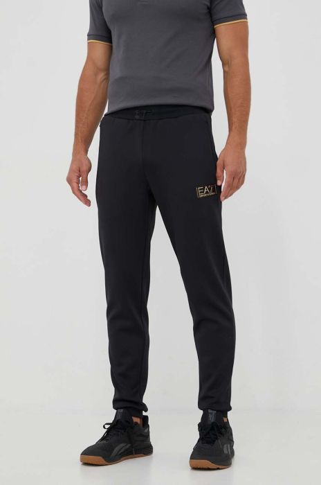 Спортивні штани EA7 Emporio Armani колір чорний однотонні (3410133)