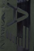 Бавовняні спортивні штани EA7 Emporio Armani колір зелений з принтом