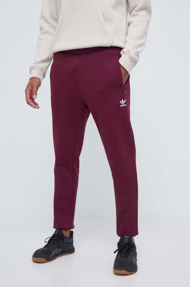 Спортивні штани adidas Originals колір бордовий однотонні (3618664)