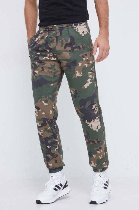 Спортивні штани adidas Originals колір зелений візерунок