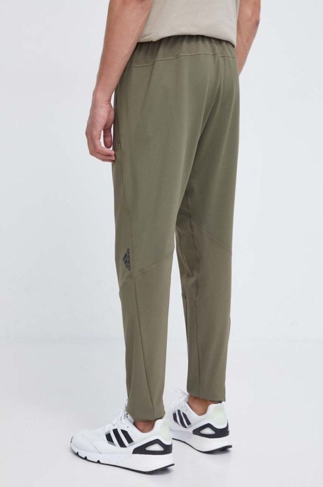 Штани для тренувань adidas Performance Designed for Training колір зелений однотонні фото 3