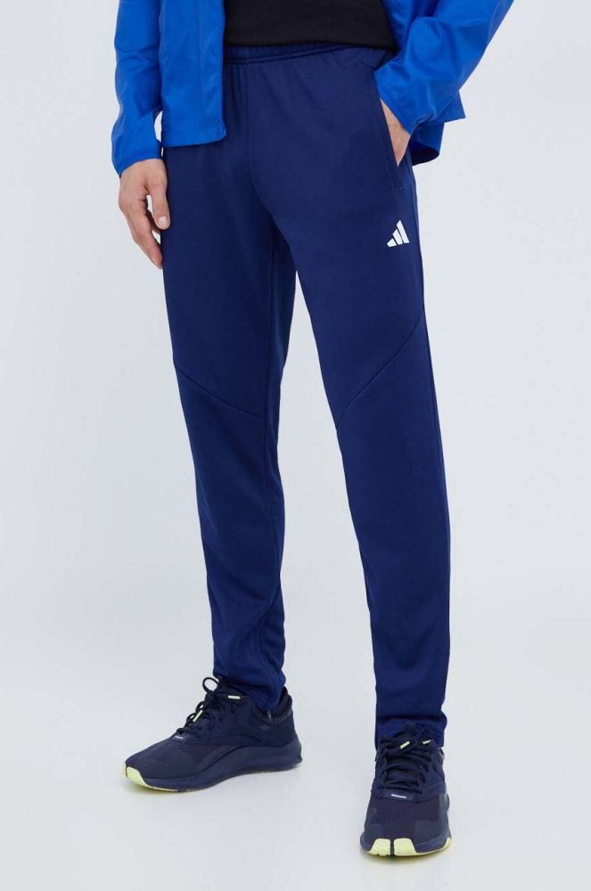 Штани для тренувань adidas Performance Game and Go колір синій однотонні