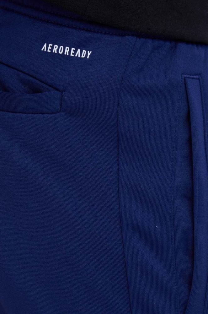 Штани для тренувань adidas Performance Game and Go колір синій однотонні фото 4