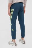 Спортивні штани adidas колір бірюзовий з принтом