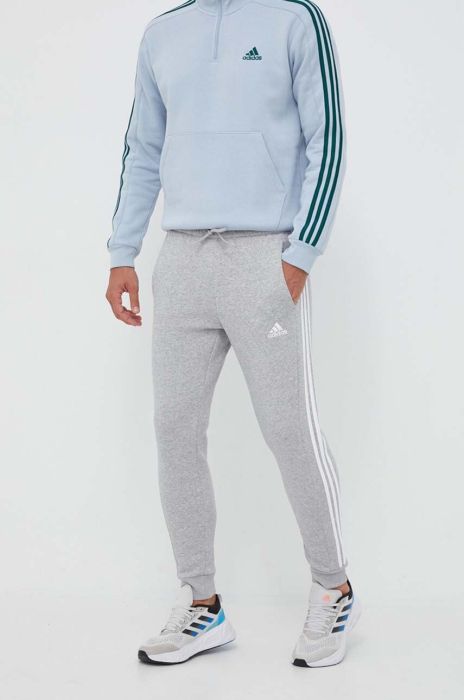 Спортивні штани adidas колір сірий меланж (3335655)