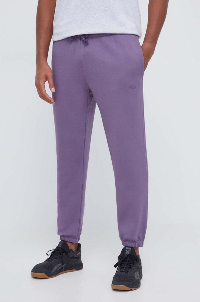 Спортивні штани adidas колір фіолетовий однотонні (3618672)